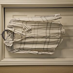 Women’s Rails Hunter White/Charcoal Flannel Long Sleeve Size Medium